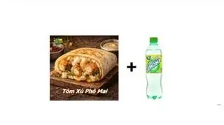Hình ảnh Combo Tôm xù phô mai + Chanh khoáng