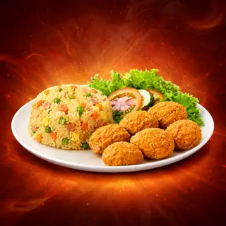 Hình ảnh Cơm Đảo Gà Viên Chiên