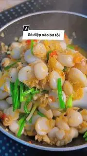 Hình ảnh Cồi Điệp Xào Bơ Tỏi