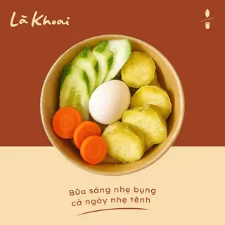 Hình ảnh Bữa sáng healthy 180 kcal - Khoai lang (sweet potato), trứng gà ta (chicken egg),…