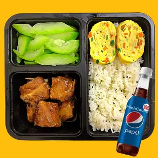 Hình ảnh Combo ( Cơm Sườn Chua Ngọt +  Pepsi )