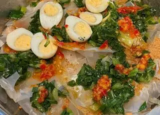 Hình ảnh Bánh tráng phơi sương hành phi