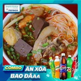 Hình ảnh Combo bún bò giò nạm chả - pepsi