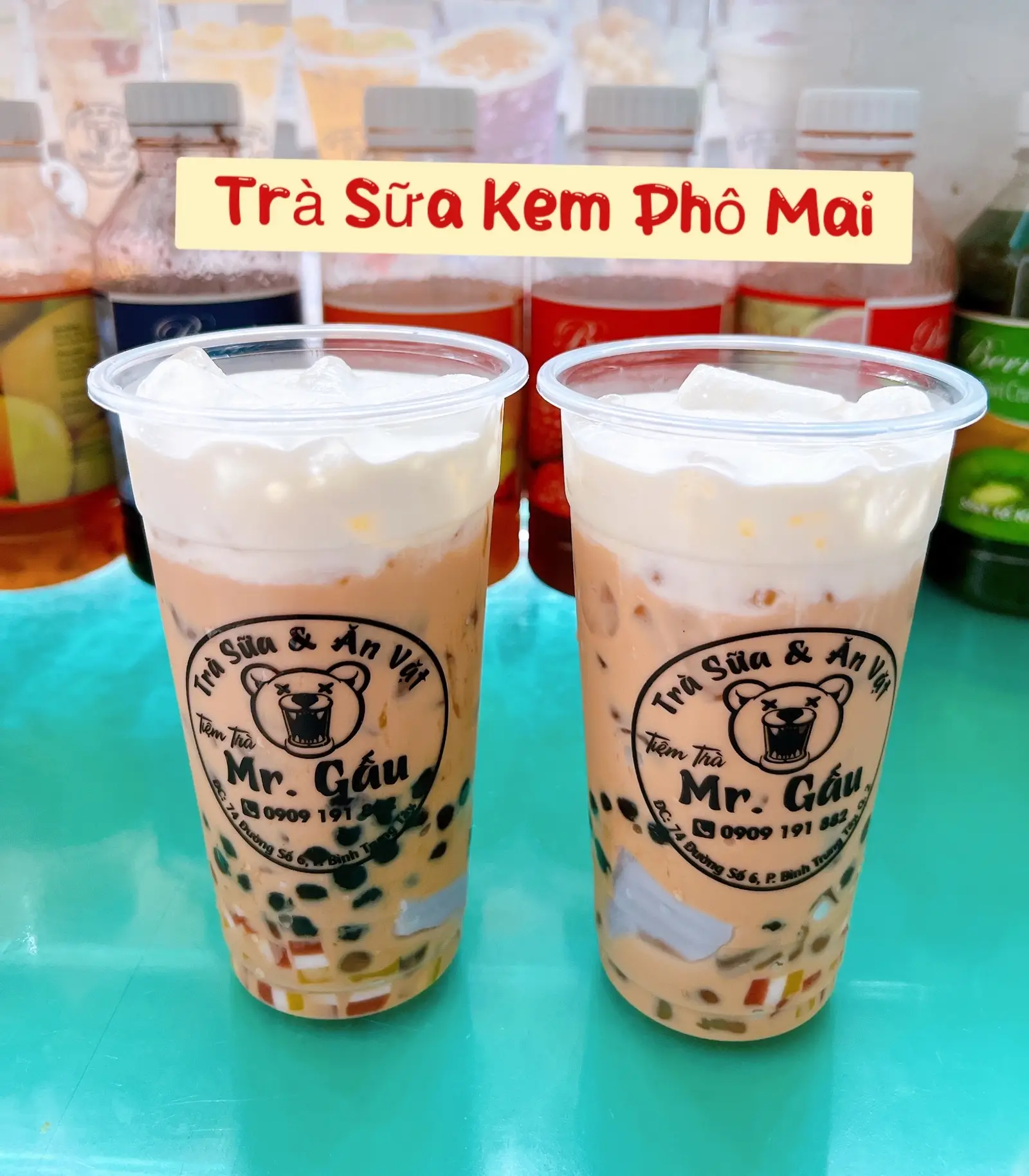 Hình ảnh Trà sữa kem phô mai - size M ( Full Toping)