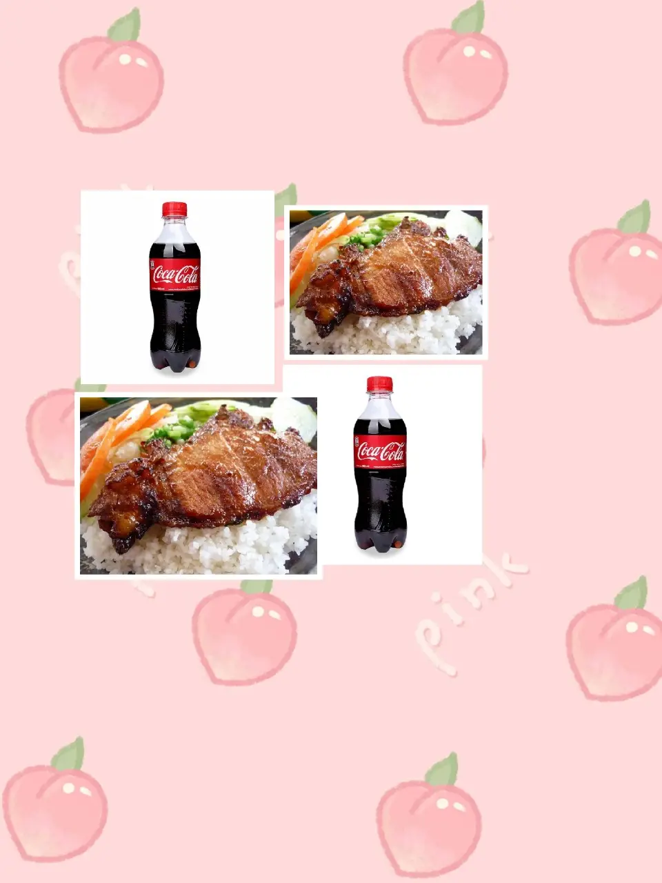 Hình ảnh 01 Sườn Trứng + 01 Sườn Chả + 02 Coca Cola.
