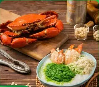 Hình ảnh Cháo cua biển sốt phô mai trứng