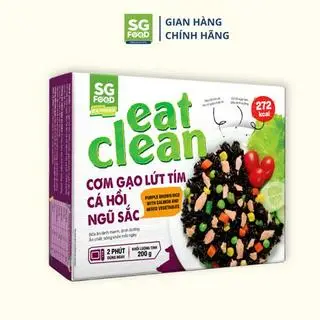 Hình ảnh Cơm Gạo Lứt Tím Cá Hồi Ngũ Sắc Saigon Food 200g