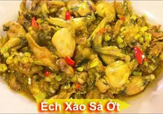 Hình ảnh cơm ếch xào sả ớt 