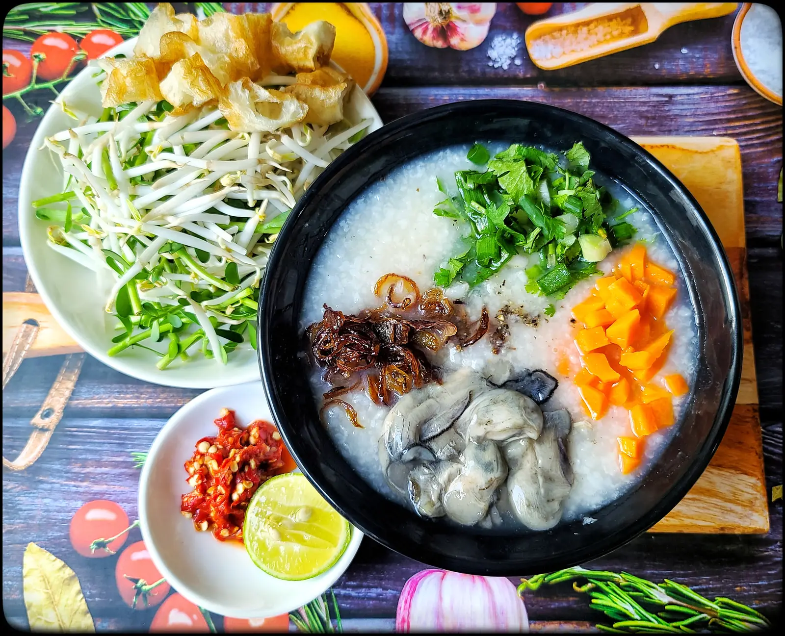 Hình ảnh cháo hàu tô nhỏ