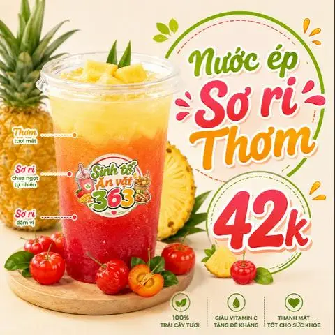 Hình ảnh Nước Ép Sơ Ri - Thơm