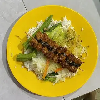 Hình ảnh Cơm rau thịt lụi 1 xiên chay