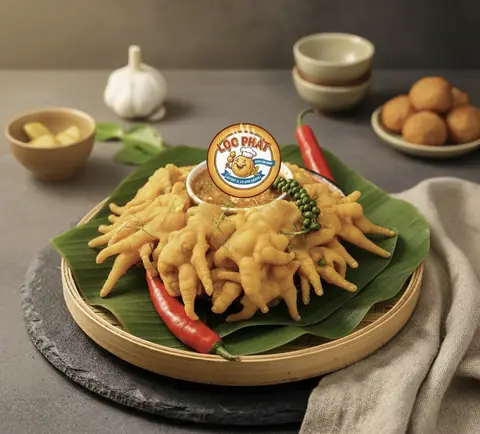 Hình ảnh Chân Gà Ủ Muối Hoa Tiêu Rút Xương Khay 500G + Kèm 2 Hũ Sốt Chấm Muối Hoa Tiêu