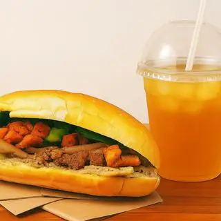 Hình ảnh Combo Bánh mì chay + Trà la hán quả