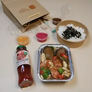 Hình ảnh Cơm Cá Hồi Nauy + Bào Ngư (Nhỏ)