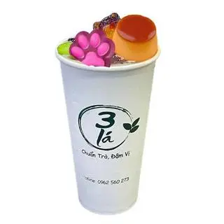 Hình ảnh Đặc Biệt 2 : Trà Sữa Ba Lá Full Topping 15 Loại Thạch -  700ml