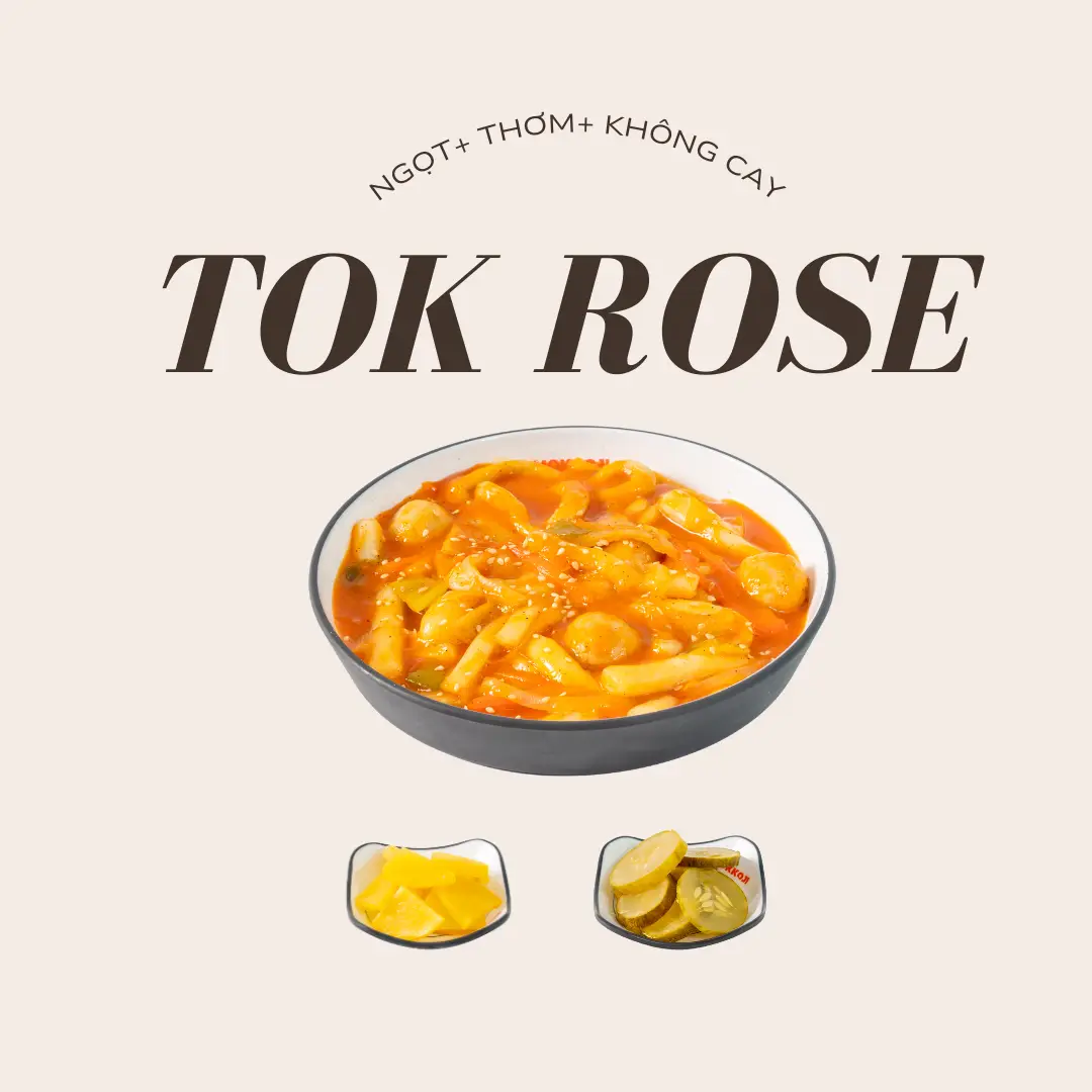 Hình ảnh Tokbokki sốt rose