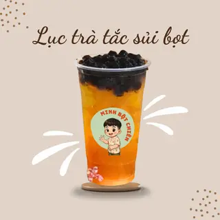 Hình ảnh Lục trà tắc sủi bọt trân châu-Size L(700ml)