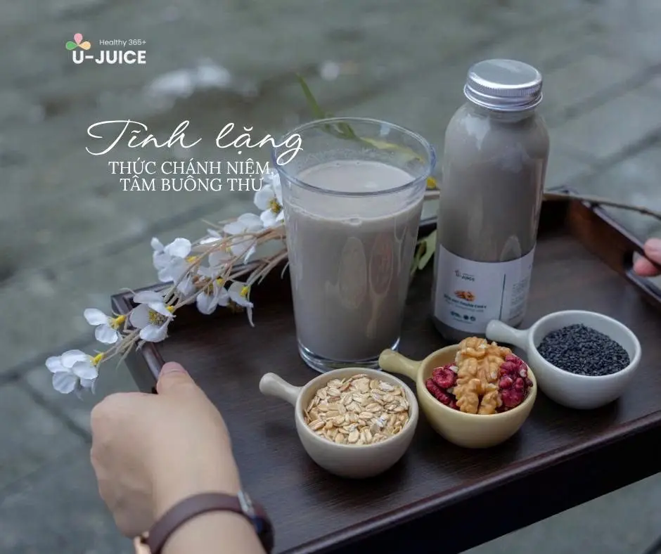 Hình ảnh Tĩnh lặng - sữa óc chó mè đen yến mạch