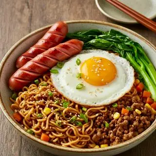 Hình ảnh Mì Trộn Xúc Xích 