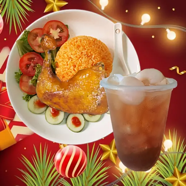 Hình ảnh Cơm Gà Xối Mỡ Đùi Lớn - Trà Vải 