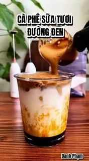 Hình ảnh Cà phê sữa tươi đường đen