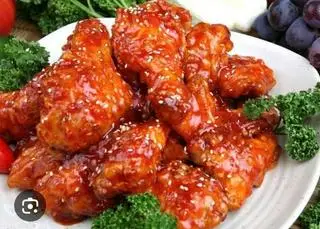 Hình ảnh 2 phần gà viên sốt Hàn cay