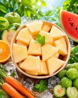 Hình ảnh Dưa vàng cắt sẵn