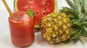 Hình ảnh nước ép thơm + dưa hấu 