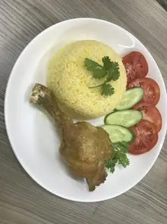 Hình ảnh Cơm đùi gà xối mỡ - canh