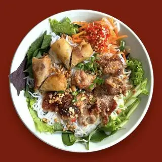 Hình ảnh Bún thịt nướng + chả giò