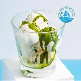 Hình ảnh Sữa chua matcha trân châu cốt dừa