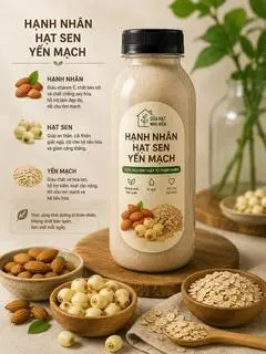 Hình ảnh Hạnh nhân - hạt sen - yến mạch