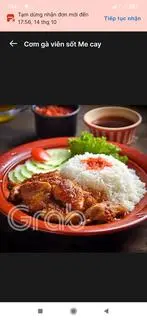 Hình ảnh Cơm gà viên chiên sốt Chua Ngọt 