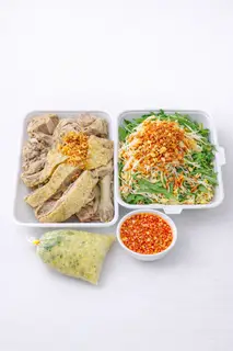 Hình ảnh Cháo gỏi vịt chua ngọt góc tư 2 người