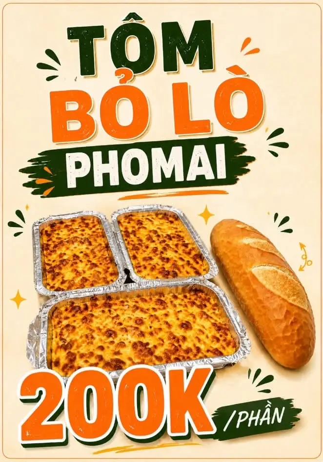Hình ảnh Tôm bỏ lò phô mai