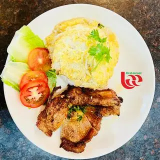 Hình ảnh Cơm Sườn, Trứng ốp la