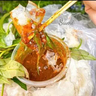 Hình ảnh Bánh tráng chấm phơi sương 6 trứng
