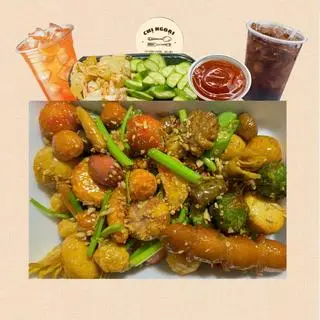 Hình ảnh Combo Thập Cẩm VỪA Chiên GIÒN + 2ly Trà tắc / Coca