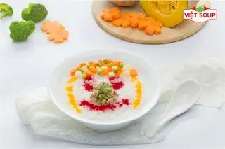 Hình ảnh Cháo thịt heo hầm rau củ