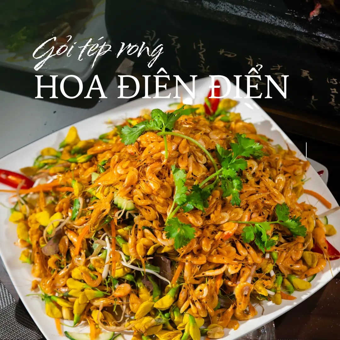 Hình ảnh Gỏi Tép Rong Hoa Điên Điển Hương Quê