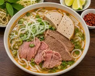 Hình ảnh Bún bò tái - nạm - chả