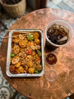 Hình ảnh cá viên chiên bơ tỏi lớn + tặng ly nước ngọt