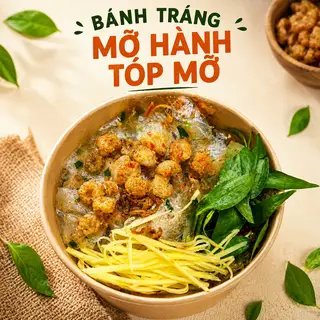Hình ảnh Bánh Tráng Mỡ Hành Tóp Mỡ