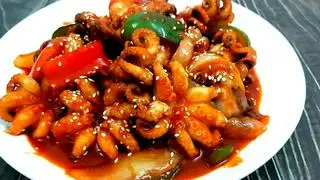Hình ảnh râu bạch tuộc sốt thái size đại