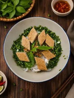 Hình ảnh Bánh canh hẹ chả cá chiên