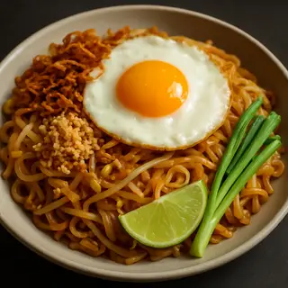 Hình ảnh Pad Thái Trứng Lòng Đào Ốp La
