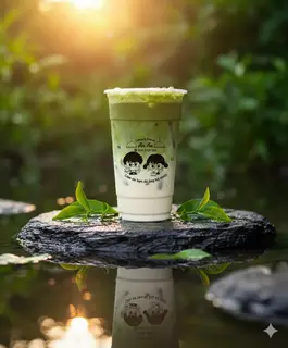 Hình ảnh Matcha latte- sữa tươi (size L) tặng trân châu