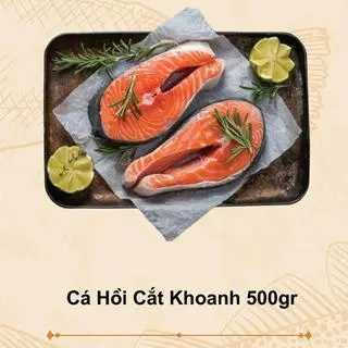 Hình ảnh Cá Hồi cắt khoanh 500gr
