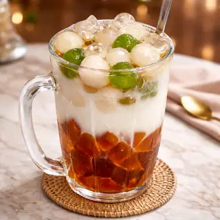 Hình ảnh  Cốt dừa trân châu thạch trà