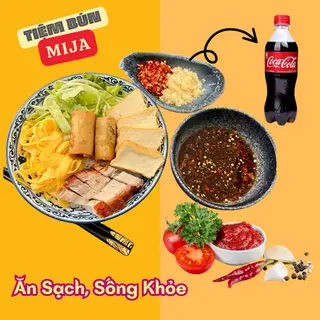 Hình ảnh Bún nước tương Heo quay + Coca